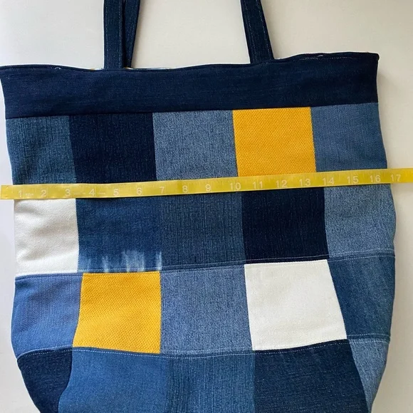 SOLD 🛍️ Large handmade denim tote bag - Picture 5 of 8